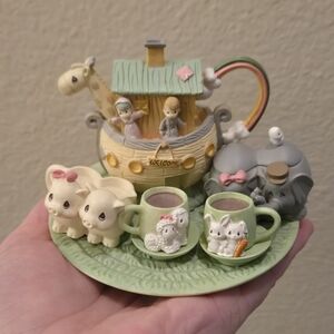 1996 Precious Moments Noah's Ark Miniature Tea Set By Enesco Bible Nursery
